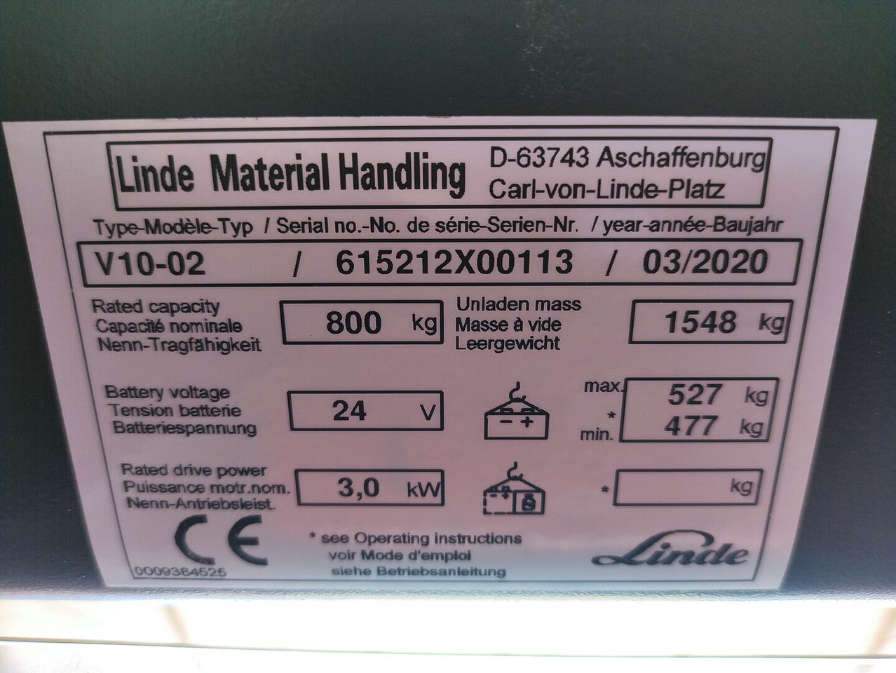 Preuzimač porudžbine Linde V10-02: slika 6