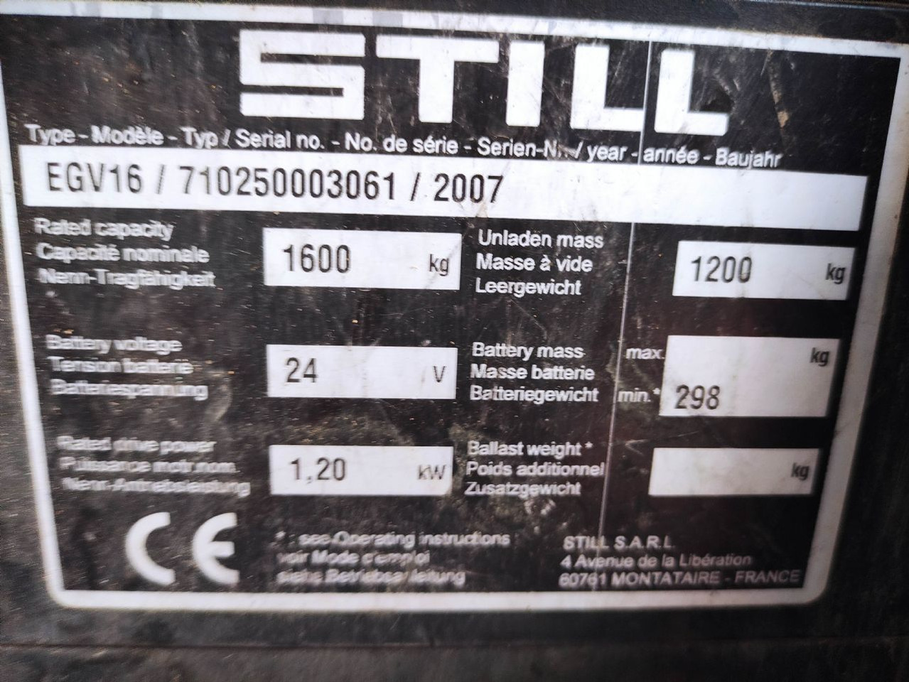 Still EGV 16 - Slagač: slika 5 Still EGV 16 - Slagač: slika 5