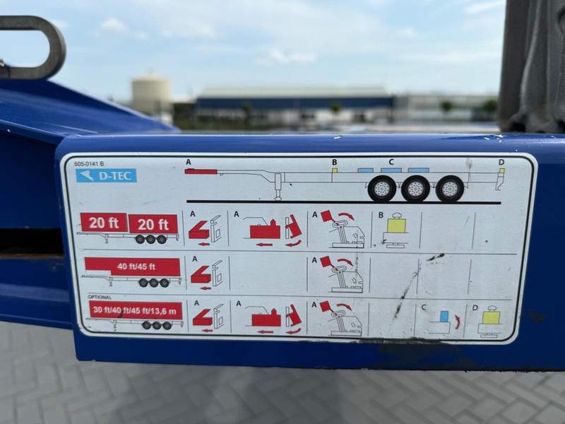 Poluprikolica za prevoz kontejnera/ Poluprikolica sa promenjivim sandukom D-Tec FLEXITRAILER GESCOPEERD, 20, 40 FT, MULTI UITSCHUIFBAAR, 1 LIFTAS.: slika 11