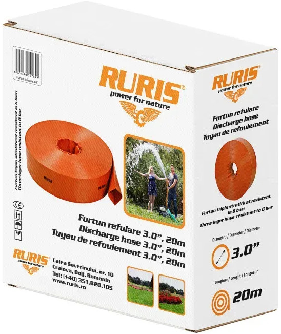 Pompa silnikowa RURIS MP80 + wąż 3" 20m - Sistem za navodnjavanje: slika 2 Pompa silnikowa RURIS MP80 + wąż 3" 20m - Sistem za navodnjavanje: slika 2