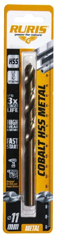 RURIS vrták do železa Kobalt HSS 11,5mm - Гаражна опрема: slika 1 RURIS vrták do železa Kobalt HSS 11,5mm - Гаражна опрема: slika 1
