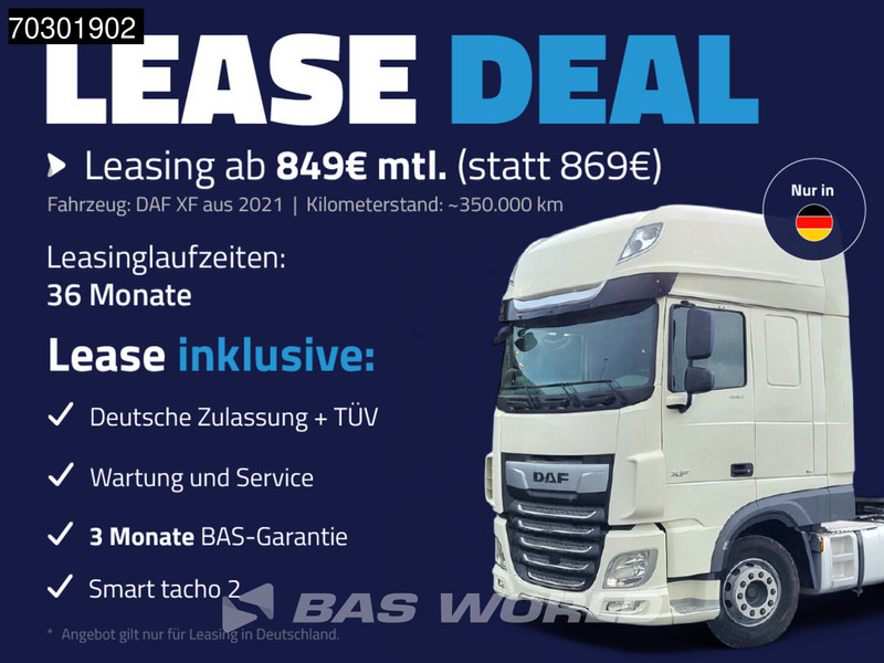 DAF XF 480 4X2 DE Lease €849 mtl. SSC 2xTanks - Tegljač: slika 2 DAF XF 480 4X2 DE Lease €849 mtl. SSC 2xTanks - Tegljač: slika 2