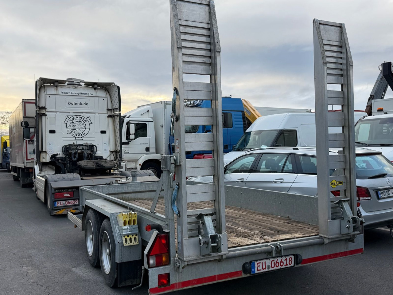 Humbaur Tandem-Tieflader HS 654020 TA-BS, Rampen, 4,9NL - Niska prikolica za prevoz: slika 3 Humbaur Tandem-Tieflader HS 654020 TA-BS, Rampen, 4,9NL - Niska prikolica za prevoz: slika 3