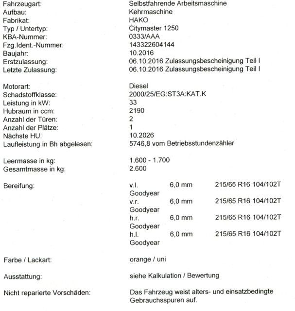 Hako Citymaster 1250 - Autočistilica: slika 4 Hako Citymaster 1250 - Autočistilica: slika 4