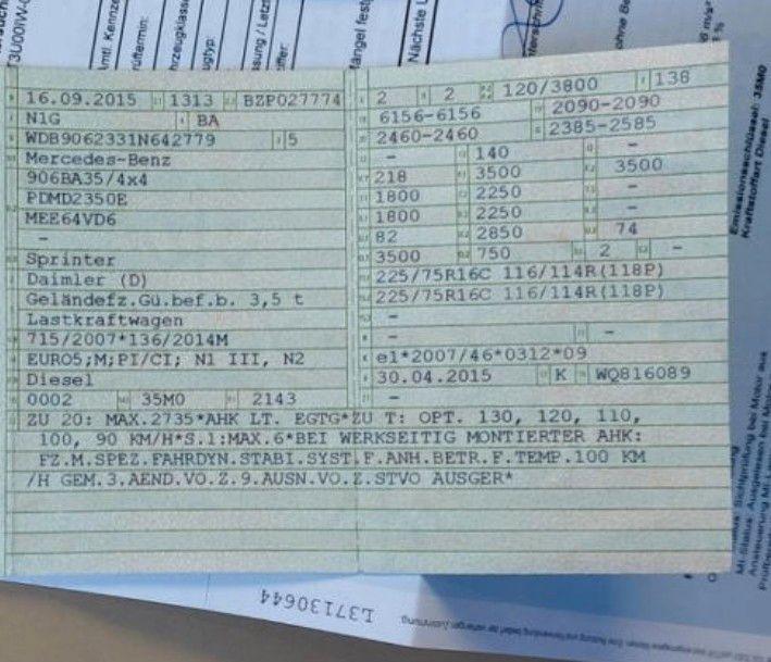 Putnički kombi Mercedes-Benz Sprinter II Pritsche DoKa 6 Sitze 316 CDI 4X4: slika 29