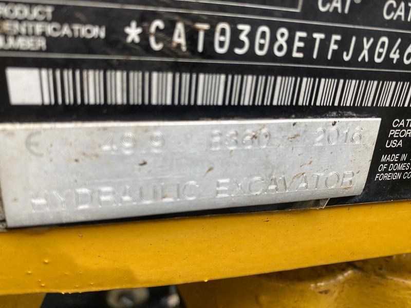 Mini bager Caterpillar 308E2 CR NVT: slika 12 Mini bager Caterpillar 308E2 CR NVT: slika 12