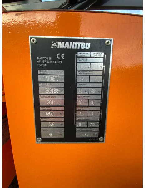 Manitou 170AETJ-L - Zglobna platforma: slika 5 Manitou 170AETJ-L - Zglobna platforma: slika 5