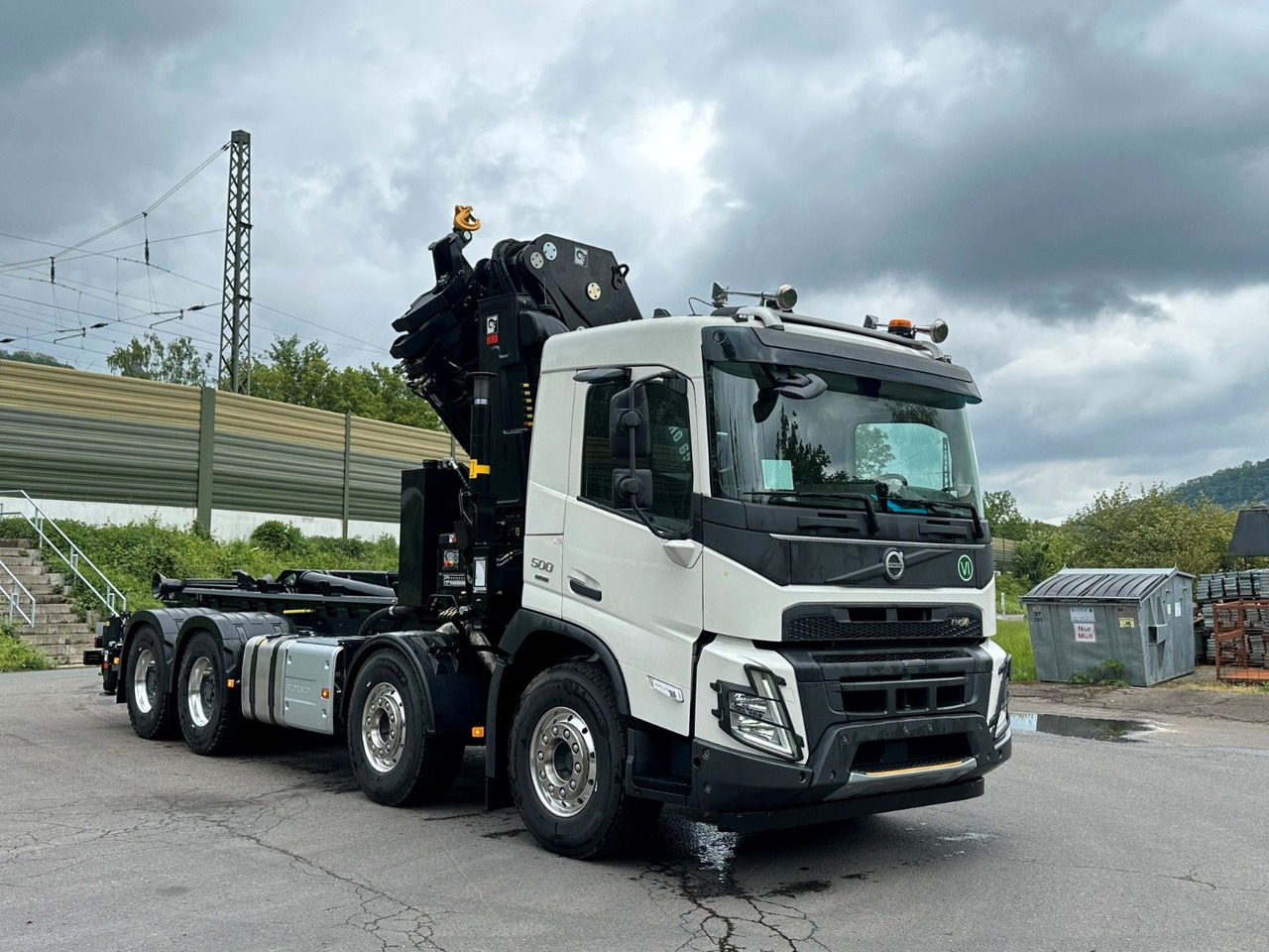 Kamion sa hidrauličnom kukom, Kamion sa dizalicom Volvo FMX 500 8x4 Abrollkipper + Kran Hiab 658-6: slika 9