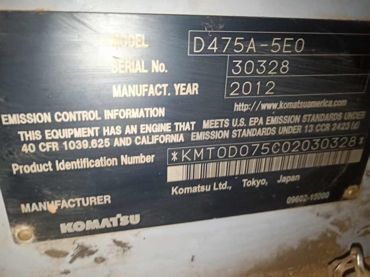 KOMATSU D475A-5EO - Instrument/ Oprema: slika 1 KOMATSU D475A-5EO - Instrument/ Oprema: slika 1