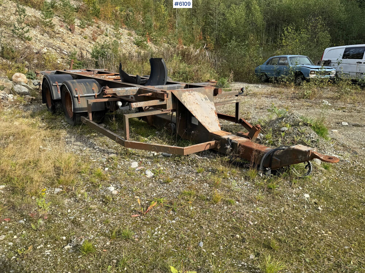 2002 Istrail container trailer. Repair object. - Niska prikolica za prevoz: slika 1 2002 Istrail container trailer. Repair object. - Niska prikolica za prevoz: slika 1