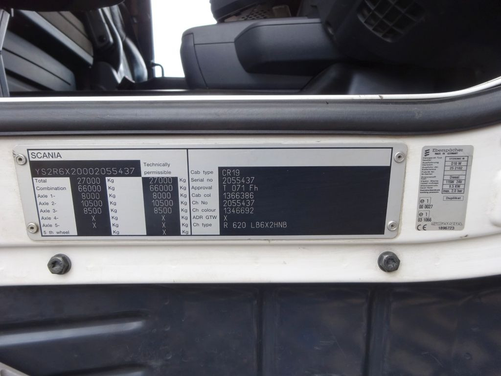 Kamion sa dizalicom, Kamion sa tovarnim sandukom Scania R620 V8 Pritsche +  PALFINGER  22002EH Kran: slika 18