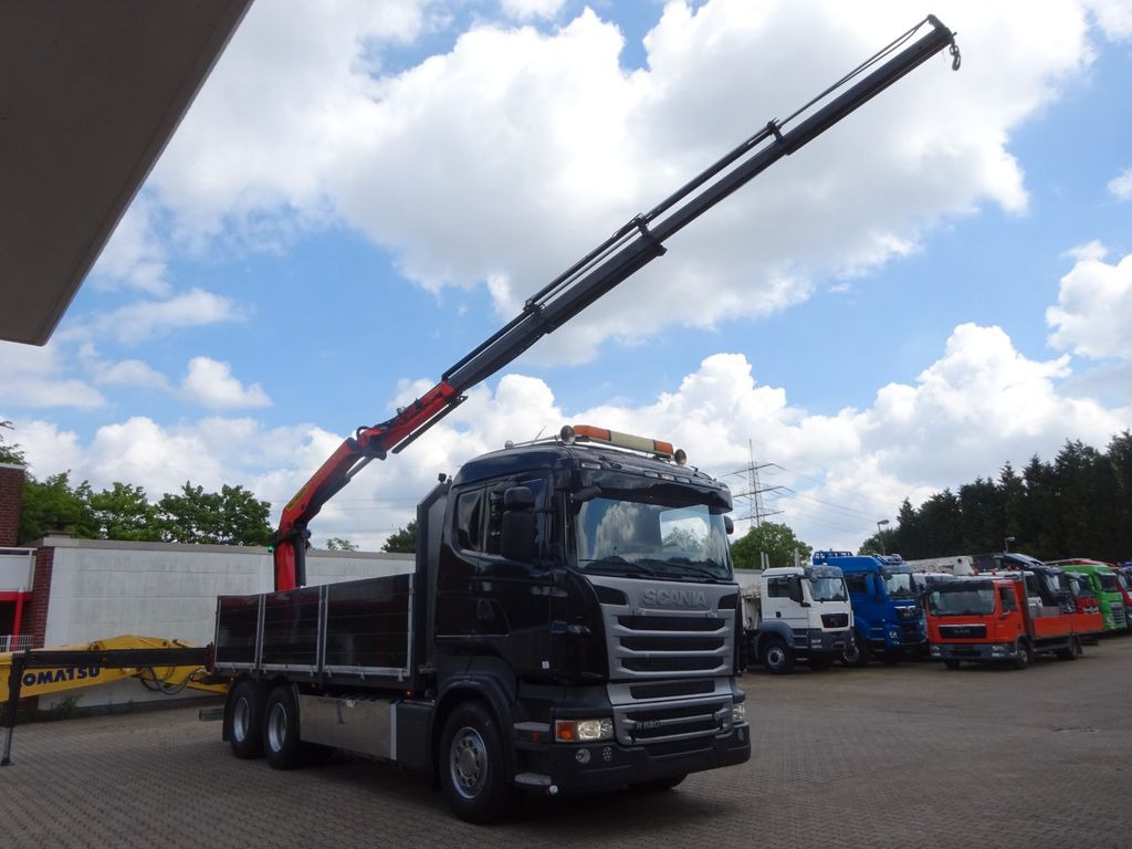 Kamion sa dizalicom, Kamion sa tovarnim sandukom Scania R620 V8 Pritsche +  PALFINGER  22002EH Kran: slika 7