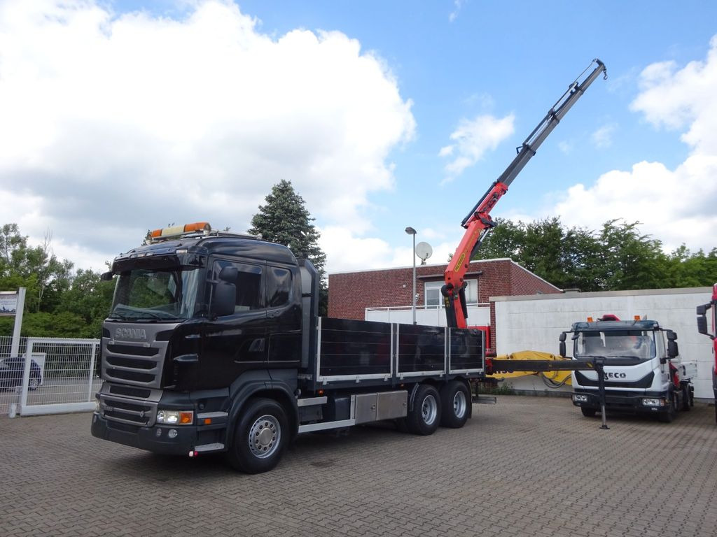 Kamion sa dizalicom, Kamion sa tovarnim sandukom Scania R620 V8 Pritsche +  PALFINGER  22002EH Kran: slika 6