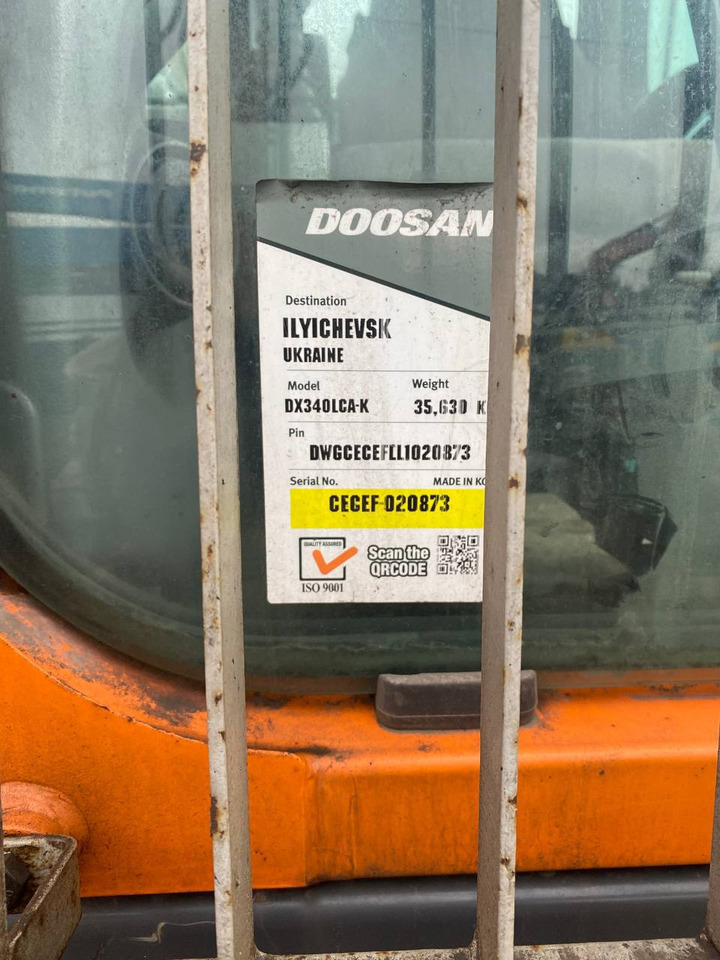 Novu Bager guseničar DOOSAN DX 340LCA: slika 8