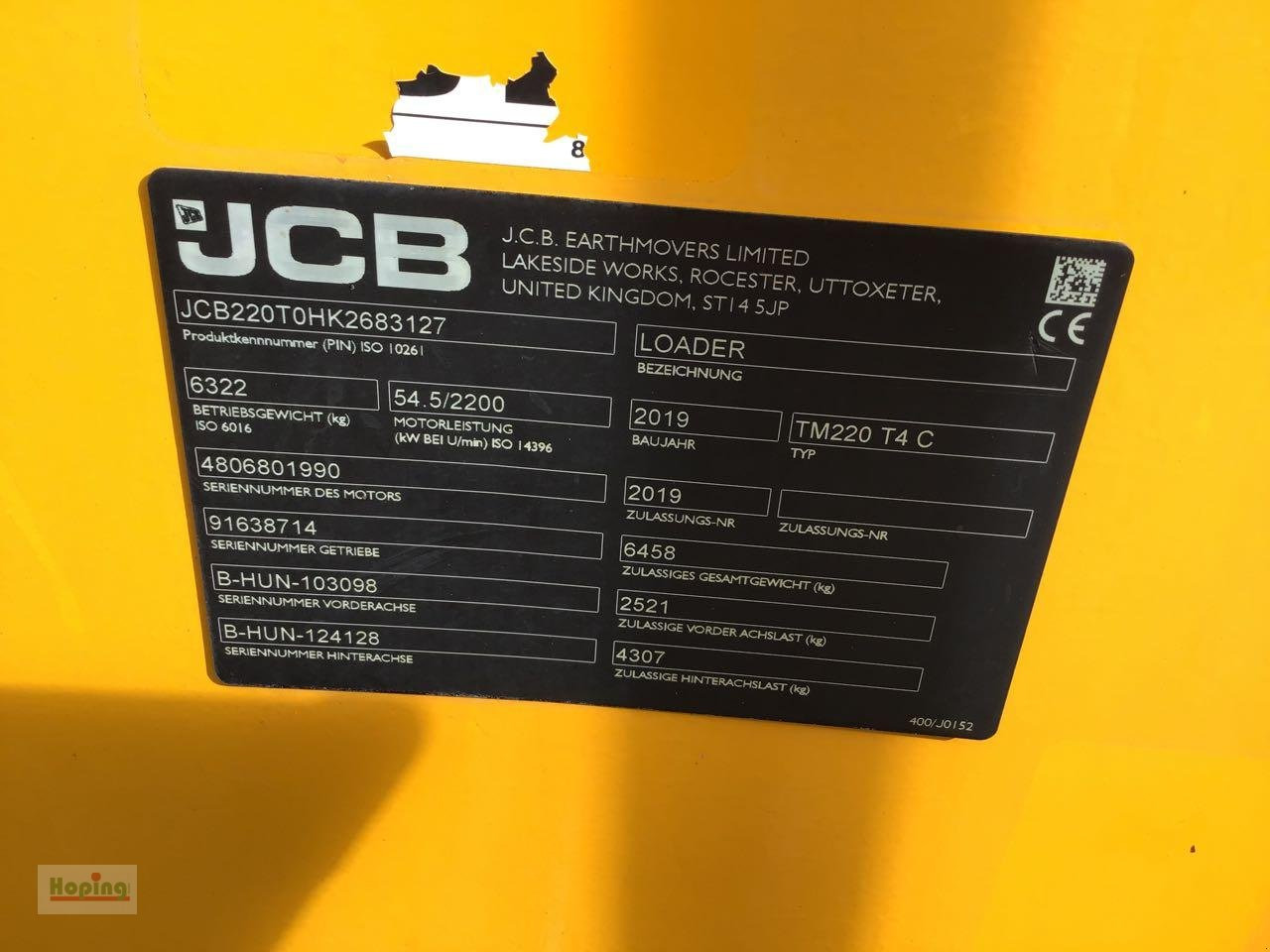 Utovarivač točkaš JCB TM220: slika 14 Utovarivač točkaš JCB TM220: slika 14
