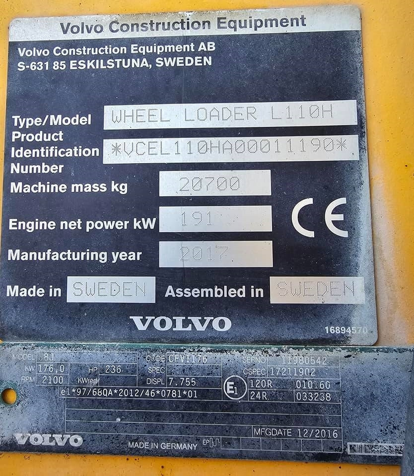 Utovarivač točkaš Volvo L 110 H: slika 37