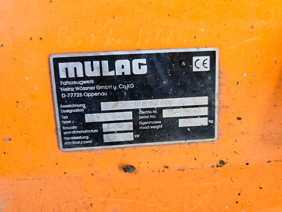 Mulag RMK 1200 BJ. 2015 Randstreifenmäher Böschungsmäher Böschungsmulcher für FME 600 700 MKM FMK Unimog 405 424 427 U 300 400 500 430 - Bočni mulčer: slika 4 Mulag RMK 1200 BJ. 2015 Randstreifenmäher Böschungsmäher Böschungsmulcher für FME 600 700 MKM FMK Unimog 405 424 427 U 300 400 500 430 - Bočni mulčer: slika 4