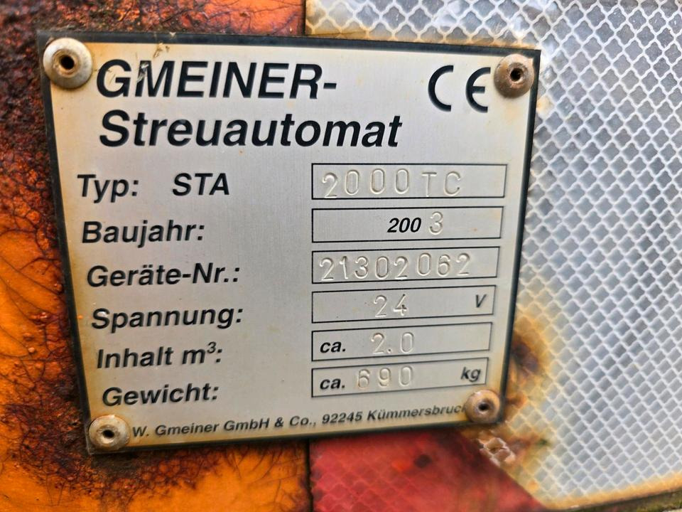 Rasipač peska/ Soli Salzstreuer Gmeiner STA 2000 C für Unimog UGN UGE 424 427 405 U300 U 300 400 500 MERCEDES-BENZ 218 219 318 323 423 427 327 430 429 430 435 Salzsilo Streuautomat Winterdienst: slika 10