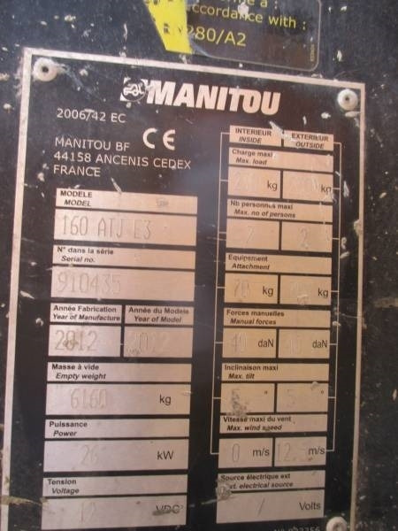 Zglobna platforma Manitou 160 ATJ: slika 17 Zglobna platforma Manitou 160 ATJ: slika 17
