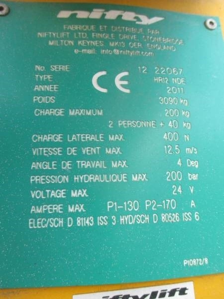 Lizing Niftylift HR 12 N D E Bi-Energy  Niftylift HR 12 N D E Bi-Energy: slika 9
