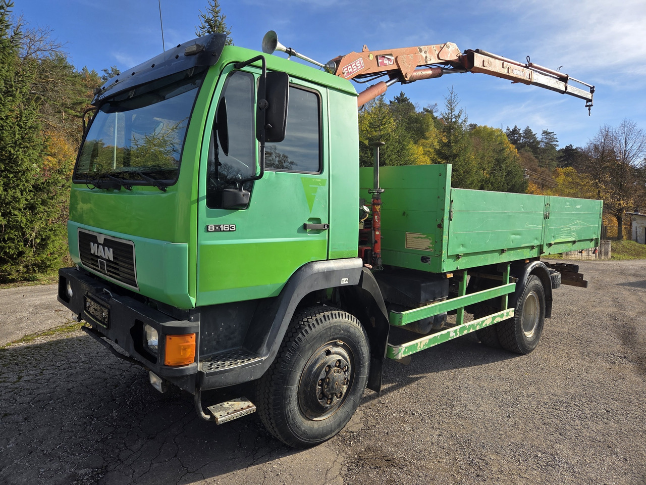 MAN 8.163 4x4 + crane FASSI F45A.22 - Kamion sa tovarnim sandukom: slika 1 MAN 8.163 4x4 + crane FASSI F45A.22 - Kamion sa tovarnim sandukom: slika 1