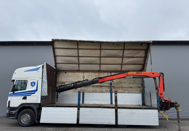 ScaniaScania 144G 6x2 - Kamion sa zatvorenim sandukom, Kamion sa dizalicom: slika 1 ScaniaScania 144G 6x2 - Kamion sa zatvorenim sandukom, Kamion sa dizalicom: slika 1