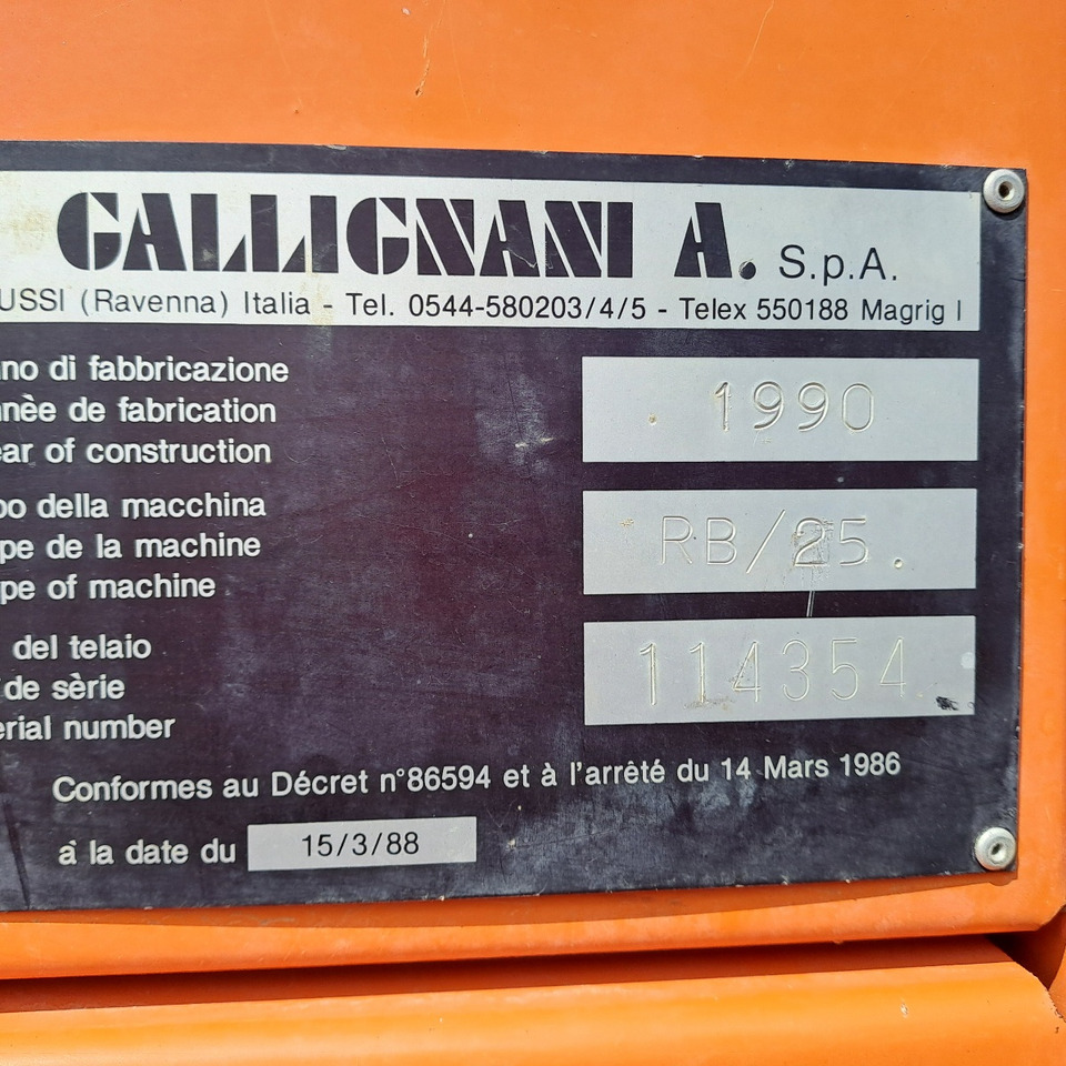 ROTOPRESSA GALLIGNANI RB/25 - Balirka za okrugle bale: slika 4 ROTOPRESSA GALLIGNANI RB/25 - Balirka za okrugle bale: slika 4
