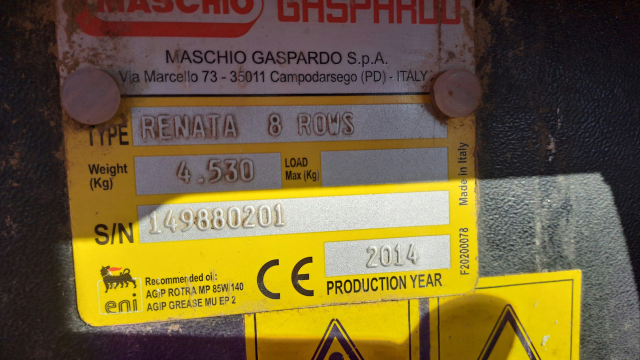 Mašina za preciznu setvu SEMINATRICE DI PRECISIONE GASPARDO RENATA 8 ROWS: slika 11 Mašina za preciznu setvu SEMINATRICE DI PRECISIONE GASPARDO RENATA 8 ROWS: slika 11