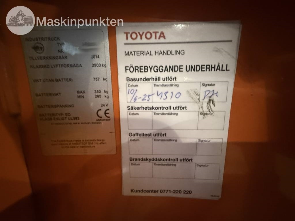 Električni viljuškar Toyota BT LPE 250: slika 7 Električni viljuškar Toyota BT LPE 250: slika 7