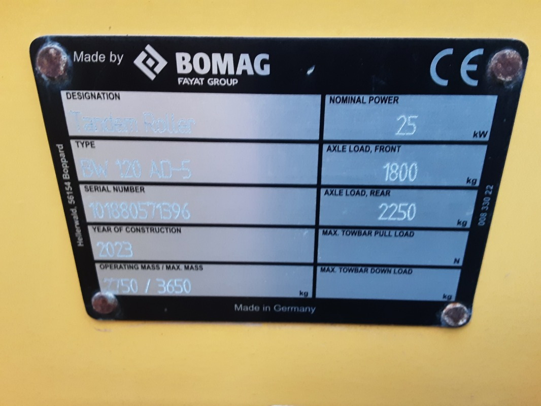BOMAG DE BW 120 AD-5 Stage V/Tier 4f - Valjak: slika 3 BOMAG DE BW 120 AD-5 Stage V/Tier 4f - Valjak: slika 3