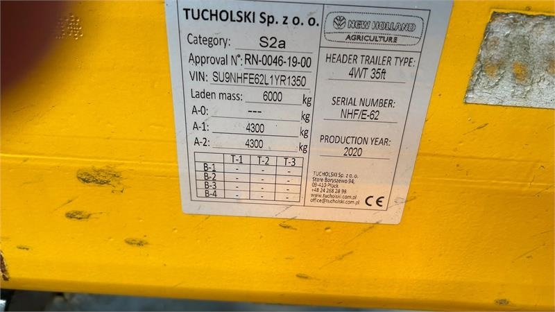 New Holland 4 hjulet skærebordsvogn - Prikolica zadnjeg dela kombajna: slika 3 New Holland 4 hjulet skærebordsvogn - Prikolica zadnjeg dela kombajna: slika 3