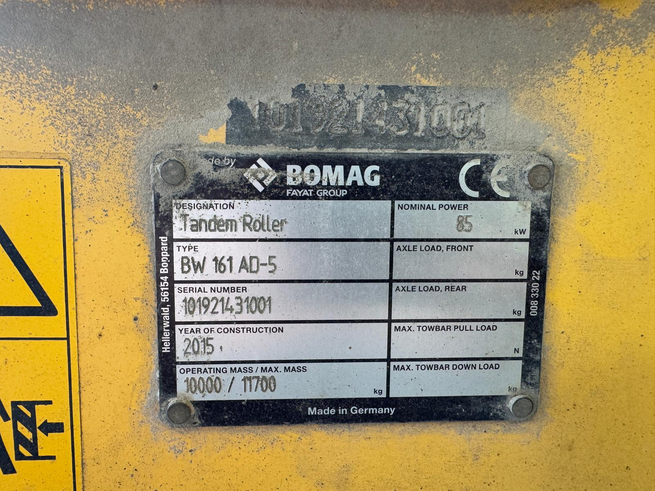 Valjak za puteve Bomag BW161 AD-5: slika 11 Valjak za puteve Bomag BW161 AD-5: slika 11