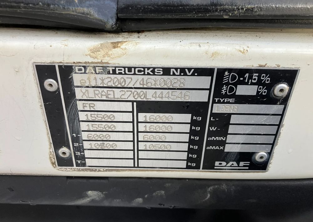 DAF Daf FL 16.250 euro  6 ramo do zabudowy - Kamion sa golom šasijom i zatvorenom kabinom: slika 5 DAF Daf FL 16.250 euro  6 ramo do zabudowy - Kamion sa golom šasijom i zatvorenom kabinom: slika 5