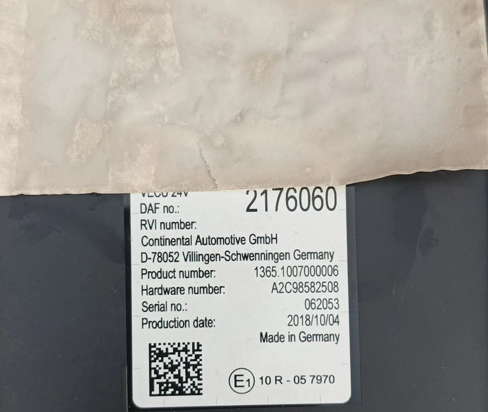 DAF XF 106 EURO 6 MX13 KOMPUTER MODUŁ STEROWNIK VECU 2176060 - Upravljačka jedinica za Kamion: slika 2 DAF XF 106 EURO 6 MX13 KOMPUTER MODUŁ STEROWNIK VECU 2176060 - Upravljačka jedinica za Kamion: slika 2