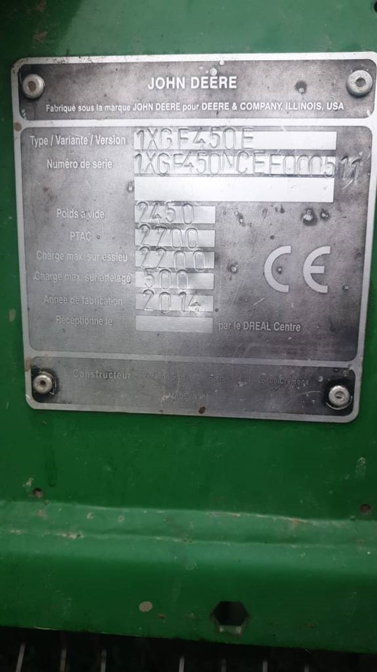 John Deere F 450 - Balirka za okrugle bale: slika 4 John Deere F 450 - Balirka za okrugle bale: slika 4