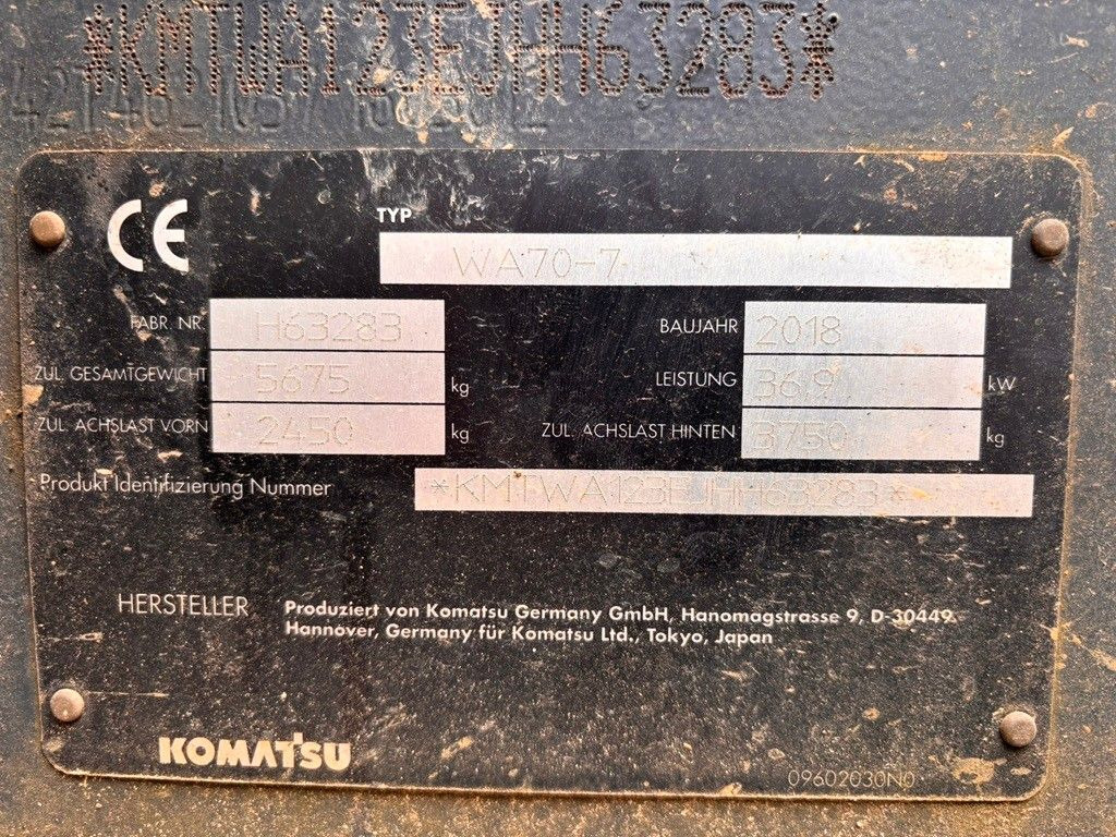 Komatsu WA70-7 - Utovarivač točkaš: slika 5 Komatsu WA70-7 - Utovarivač točkaš: slika 5