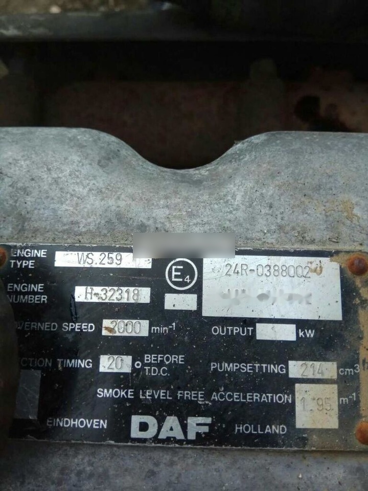DAF ATI WS259 E2   DAF - Motor za Kamion: slika 5 DAF ATI WS259 E2   DAF - Motor za Kamion: slika 5
