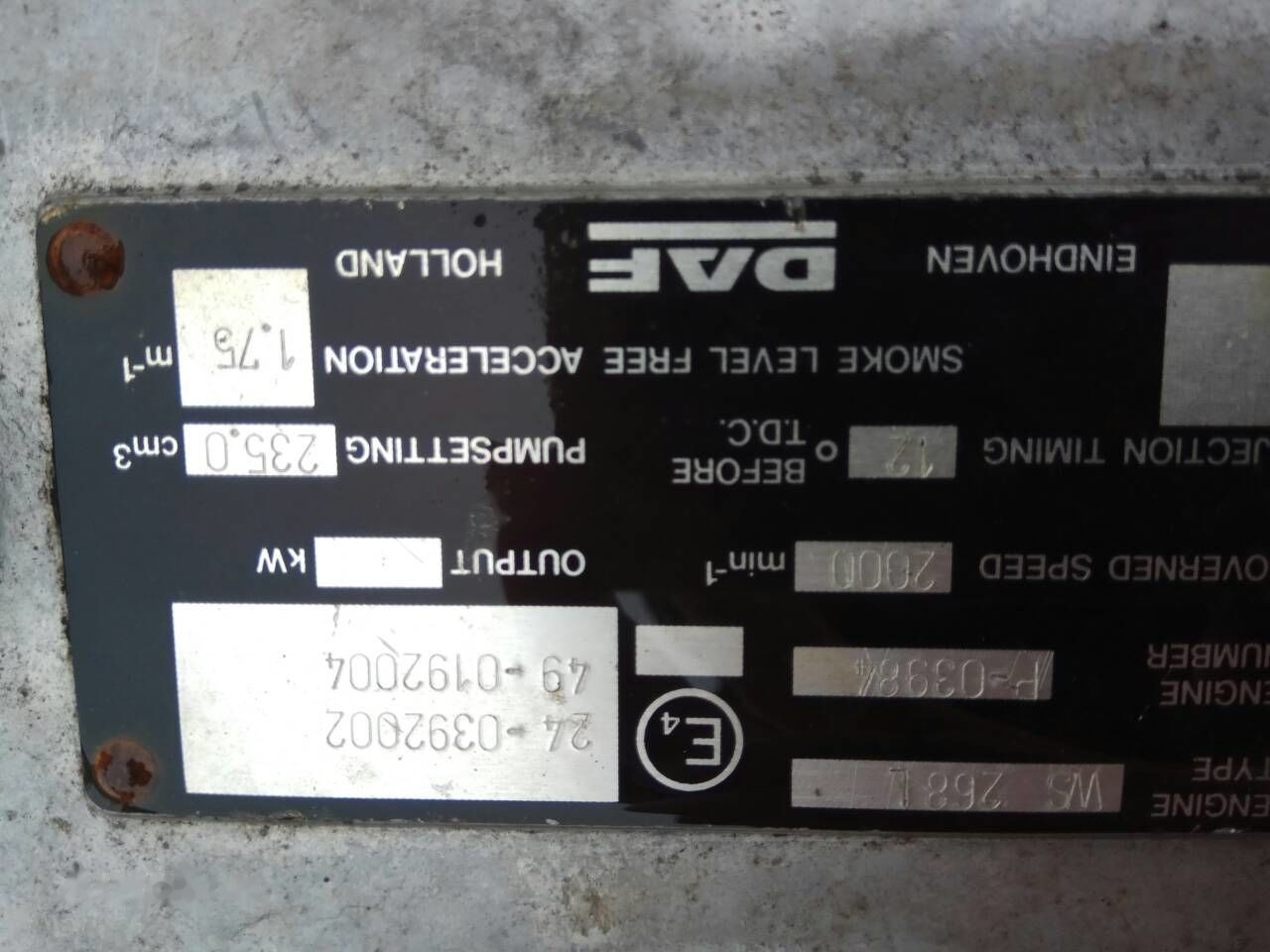 DAF ATI WS268 DAF ATI DAF 85 95 - Motor za Kamion: slika 3 DAF ATI WS268 DAF ATI DAF 85 95 - Motor za Kamion: slika 3