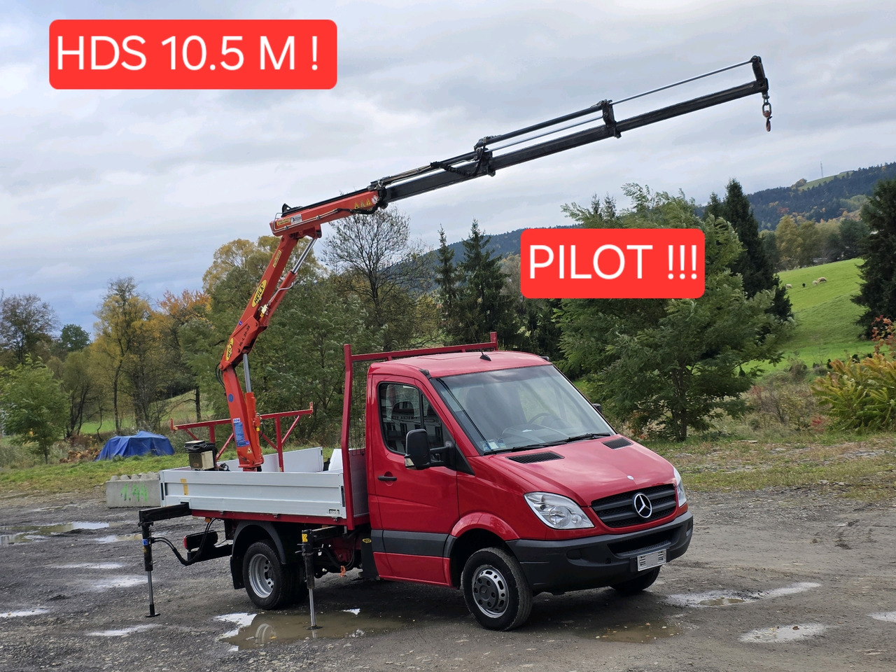 Mercedes-Benz Sprinter 418 CDI Skrzynia +HDS 10.5 M +Pilot ! 87000km ! - Dostavno vozilo s ravnom platformom: slika 1 Mercedes-Benz Sprinter 418 CDI Skrzynia +HDS 10.5 M +Pilot ! 87000km ! - Dostavno vozilo s ravnom platformom: slika 1