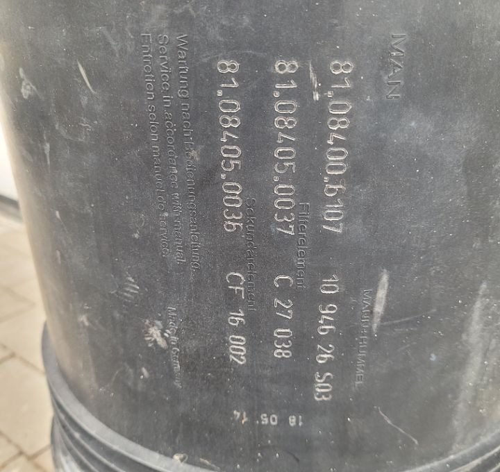 OBUDOWA FILTRA POWIETRZA MAN TGX TGS E6 81.08400.6107 - Filter za vazduh za Kamion: slika 2 OBUDOWA FILTRA POWIETRZA MAN TGX TGS E6 81.08400.6107 - Filter za vazduh za Kamion: slika 2