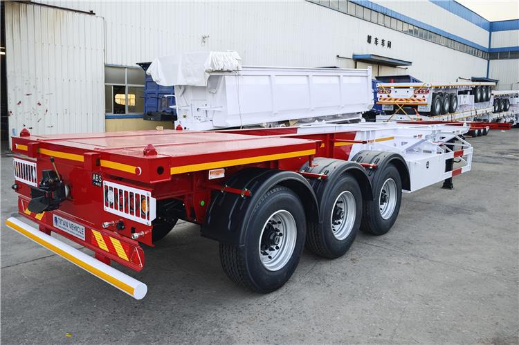 TITAN 3 Axle 40ft Container Chassis Trailer for Sale In Guam - Poluprikolica sa golom šasijom: slika 5 TITAN 3 Axle 40ft Container Chassis Trailer for Sale In Guam - Poluprikolica sa golom šasijom: slika 5