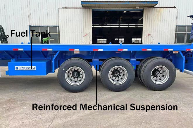 TITAN 3 Axle Flatbed Semi Trailer Manufacturers for Sale in Ghana - Plato poluprikolica: slika 3 TITAN 3 Axle Flatbed Semi Trailer Manufacturers for Sale in Ghana - Plato poluprikolica: slika 3