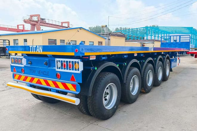 TITAN 5 Axle New Flatbed Trailers for Sale in Mauritius - Plato poluprikolica: slika 1 TITAN 5 Axle New Flatbed Trailers for Sale in Mauritius - Plato poluprikolica: slika 1