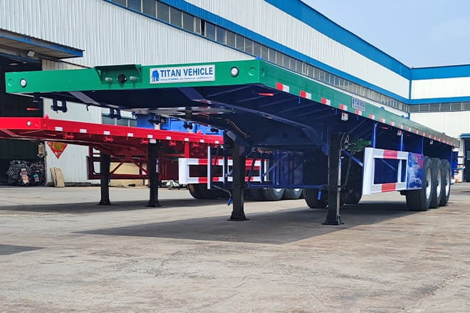 TITAN Flatbed Trailers for Semi Trucks Sizes for Sale in Guinea - Plato poluprikolica: slika 2 TITAN Flatbed Trailers for Semi Trucks Sizes for Sale in Guinea - Plato poluprikolica: slika 2