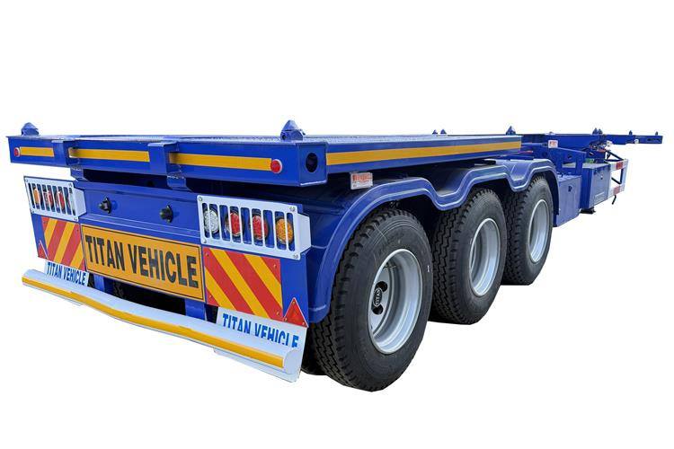 TITAN Sales Promotion 40 feet Container Trailer for Sale In Mexico - Poluprikolica sa golom šasijom: slika 4 TITAN Sales Promotion 40 feet Container Trailer for Sale In Mexico - Poluprikolica sa golom šasijom: slika 4
