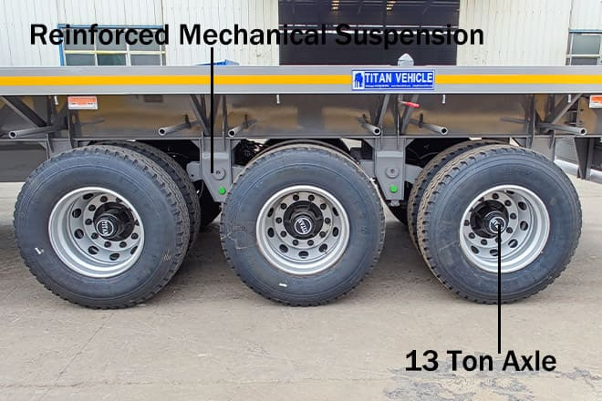 TITAN Tri Axle 40Ft Flatbed Trailer Price for Sale in Sierra Leone - Plato poluprikolica: slika 3 TITAN Tri Axle 40Ft Flatbed Trailer Price for Sale in Sierra Leone - Plato poluprikolica: slika 3