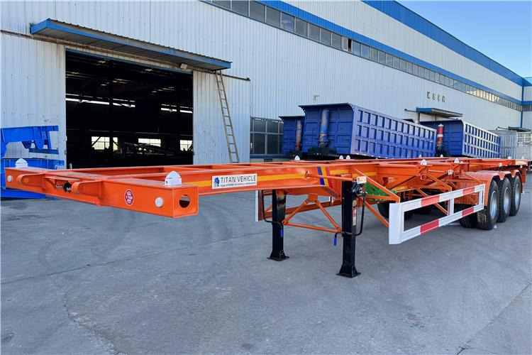 TITAN Tri Axle Skeletal Trailer for Sale In Uganda - Poluprikolica sa golom šasijom: slika 3 TITAN Tri Axle Skeletal Trailer for Sale In Uganda - Poluprikolica sa golom šasijom: slika 3