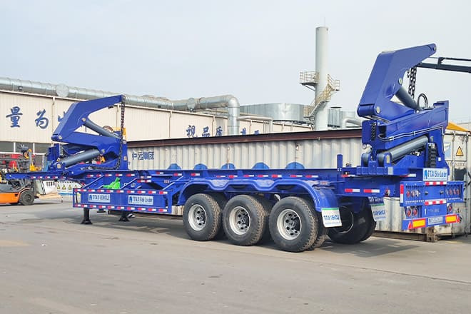XCMG 40Ft Shipping Container Side Loader for Sale in Argentina - Poluprikolica za prevoz kontejnera/ Poluprikolica sa promenjivim sandukom: slika 4 XCMG 40Ft Shipping Container Side Loader for Sale in Argentina - Poluprikolica za prevoz kontejnera/ Poluprikolica sa promenjivim sandukom: slika 4