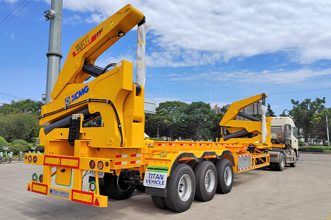 XCMG 40T Container Side Lift Trailer for Sale in Tanzania - Poluprikolica za prevoz kontejnera/ Poluprikolica sa promenjivim sandukom: slika 1 XCMG 40T Container Side Lift Trailer for Sale in Tanzania - Poluprikolica za prevoz kontejnera/ Poluprikolica sa promenjivim sandukom: slika 1