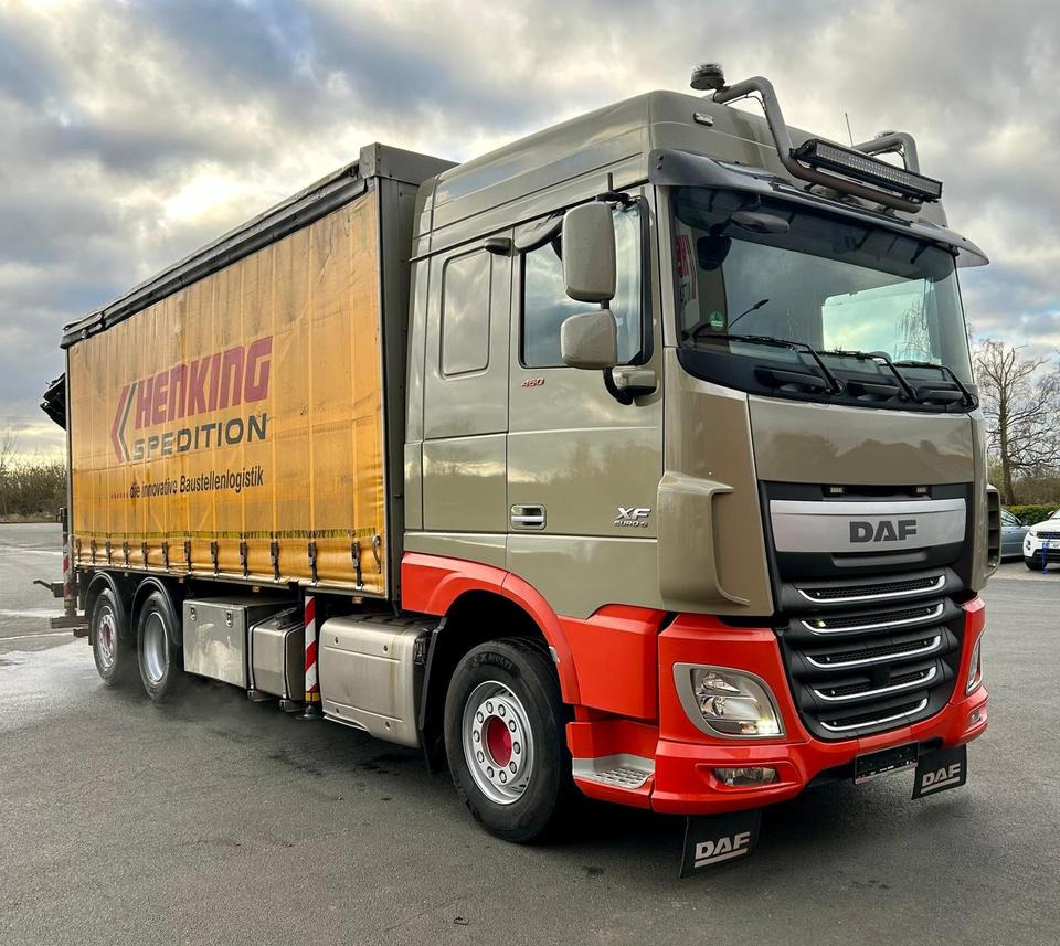 Kamion sa ceradom, Kamion sa dizalicom DAF XF 460 FAN + PALFINGER + 16mtr + Lenkachse + EURO 6: slika 1